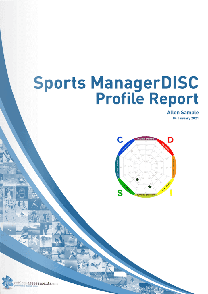 Sports Manager DISC profile report sample