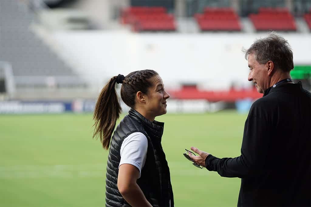 Coach and Athlete conversation