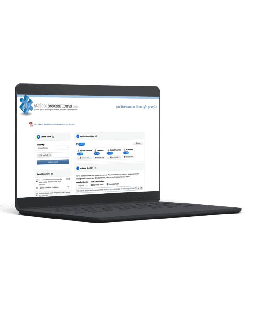 AA AI Coach Laptop Mockup